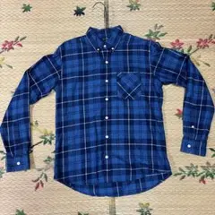 BEAMS 青系チェックシャツ Sサイズ