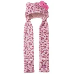 USJ ピンク　ヒョウ柄　ハローキティファンキャップ