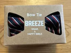 ネイビー・レッドストライプ ボウタイ【箱あり】