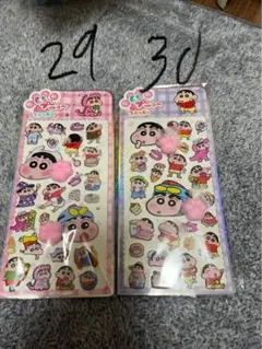 しんちゃんボンボンドロップ、お尻、ウォーターシール、ぷくぷくシール4枚ふ