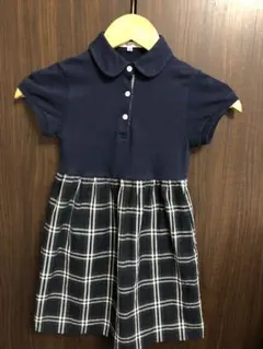 SHIPS 半袖ワンピース ♡ネイビー チェック　110cm 女の子　記名なし