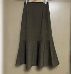 ロペピクニック　ラナテックマーメイドスカート　ブラウン系　サイズ36 チェック柄