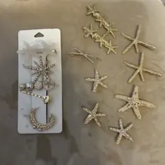 ウェディング　ヘアアクセサリー　スターモチーフ