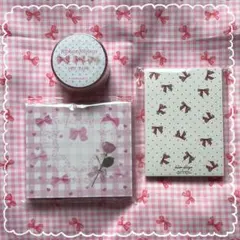【リボンセット】ARomantic様 リボン バラ メモとPETテープ