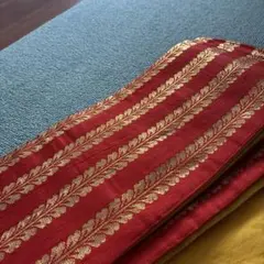 赤と金のストライプ 半幅帯