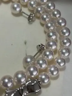 TASAKI イヤリング パール約7㍉ ダイヤ0.42ct ミキモトパールお好き 