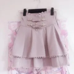 LIZLISA 2連リボンベルトスカパン ピンク