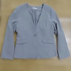 【美品・未使用】Honeys　GRACIER　ノーカラージャケット　M　グレー