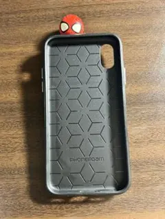 スパイダーマン iPhoneケース カード収納付き スライド式 ブラックのサムネイル