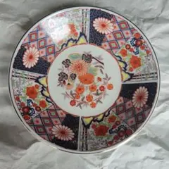 有田焼 清秀作☆金彩古伊万里 菊割 金欄手 元禄染錦 輪花鉢盛鉢 未使用