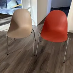 廃盤色 IKEA TEODORES テオドレス オレンジ ダイニングチェア ×3
