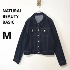 美品 ナチュラルビューティーベーシック M デニムジャケット　Gジャン シンプルのサムネイル