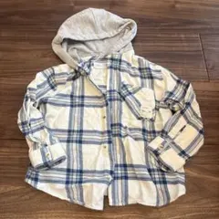 ZARA チェック柄フード付きシャツ 104 ザラキッズ