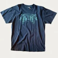 00's NIKE AIR graphic s/s t shirt navy