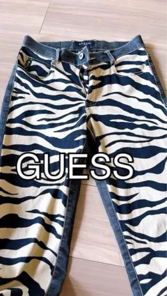 GUESS 26ゼブラ柄デニムパンツ