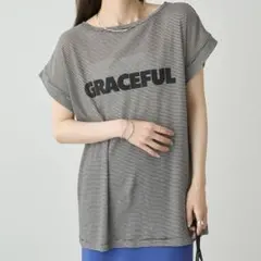 ピュアルセシン　ミジンボーダーロゴプリントTシャツのサムネイル