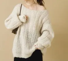Kastane ローゲージニット アイボリーのサムネイル