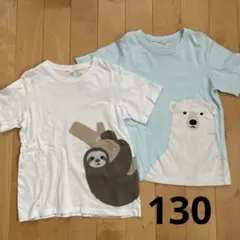無印良品　Tシャツ　しろくま　なまけもの　130のサムネイル