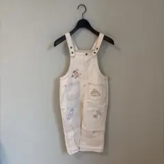 【試着のみ】しまむら softcheese 刺繍入りオーバーオール 110cm