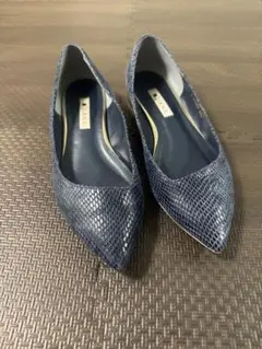 ダイアナ　DIANA パイソン　パンプス　ネイビー　24.5cm