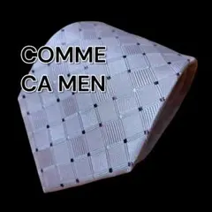 【COMME CA MEN】コムサメン　ライトピンク系　チェック柄　日本製のサムネイル