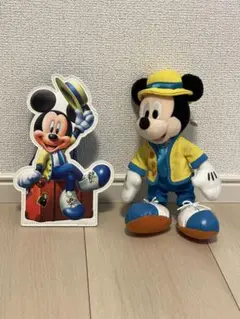 美品ディズニー ミッキー ぬいぐるみ バッジ パスケース バケーションパッケージ