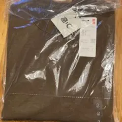 ユニクロ UNIQLO:C オーバーサイズスウェットシャツ　ブラウン 茶色 S