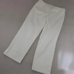 ヒロコビス パンツ ホワイト 11 白 七分 膝下 ストレッチ