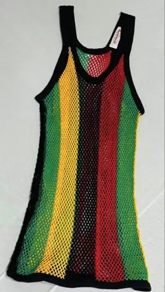 PENDEEN 編みシャツ ラスタカラー M reggae レゲエ ジャマイカのサムネイル