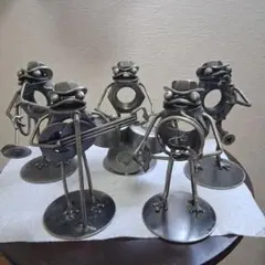 カエル音楽隊 金属製 カエル 楽器演奏 フィギュア 7体セット - メルカリ