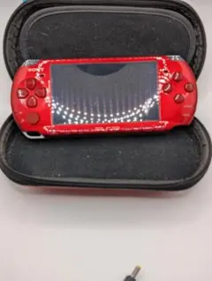 美品 PSP3000 ラディアントレッド 充電ケーブル付き