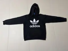 純正　adidas ブラック パーカー フード付き