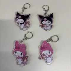 アクリルキーホルダー 4個セット Kuromi My Melody
