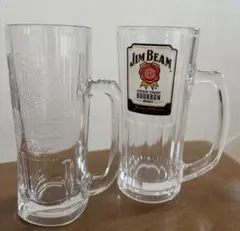 Jim Beam & BLACK ガラスグラス 2点セット