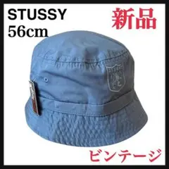 希少　stussy ハット　90s ブラック　ブルー 90s OLD STUSSY ステューシー バケットハット ネイビー L - メルカリ