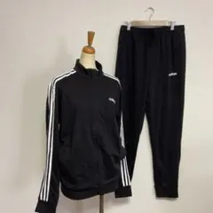 adidas アディダス★新品タグ付き上下セットジャージ　スエット素材　メンズＬ