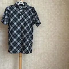 TK MIXPICE 半袖ポロシャツ チェック柄 Lのサムネイル