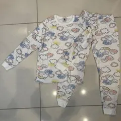 プチバトー 雲と虹のパジャマセット140cm