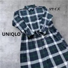UNIQLO チェック柄シャツワンピース