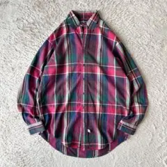 ラルフローレン 90s BD L/S shirt M purple check