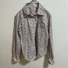 IIMK アイアイエムケー　小花柄シャツ　カジュアルシャツ　白　赤のサムネイル