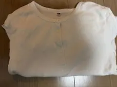 UNIQLO リブヘンリーネック ホワイト 3XL メンズS相当