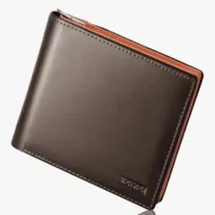 ‼️財布 メンズ 本革 2つ折り　ブラウン　茶色　新品　高級財布　二つ折り