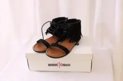MINNETONKA ミネトンカ　サンダルフリンジ 本革　22ｃｍ　ブラックのサムネイル
