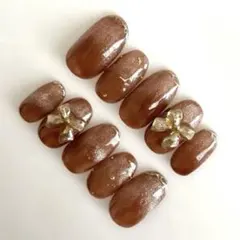 【現品】フラッシュマグネットネイル ニュアンス ネイルチップ 結婚式 成人式