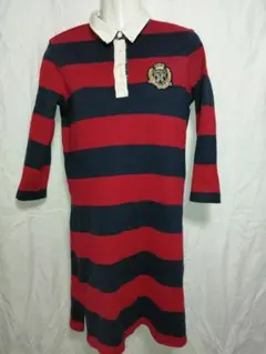 トミーヒルフィガー TOMMY HILFIGER ポロシャツワンピース  七分袖