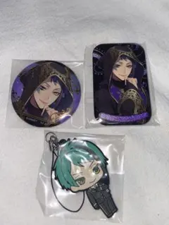 ツイステ ジェイド 缶バッジ ラバーストラップ