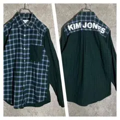 GU × KIM JONES コラボチェックシャツ グリーン S 美品