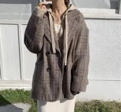 blate チェック柄ダブルジャケットコート 人気完売