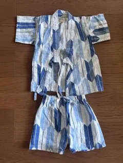 和ごころんぺい 甚平 90cm 青白幾何学